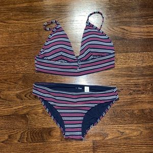 Aerie striped triangle bikini